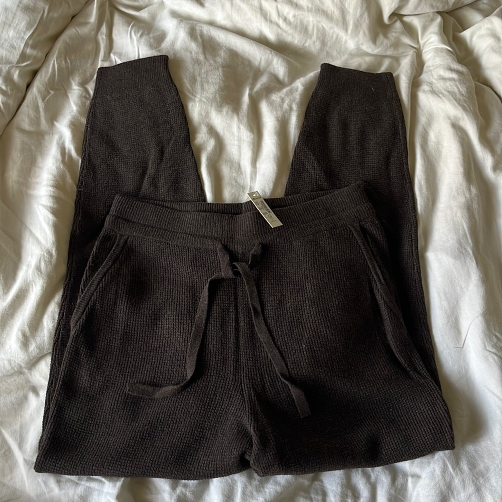 NWT Madewell Asherton Waffle Sweater Jogger Sweat Lounge Pants Size Small